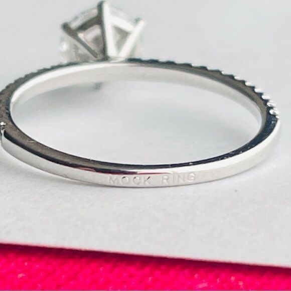 1.0 Solitaire Prong Ring White Gold plated Size 6.5 - Picture 6 of 6